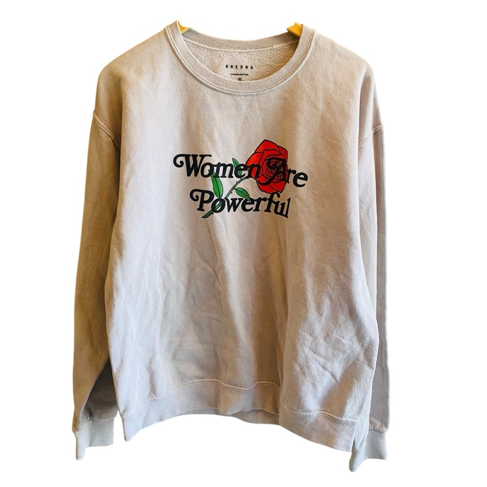 PAC SUN ONE DNA Rose Crew Neck Women Are Powerful Sweatshirt - Picture 2 of 6